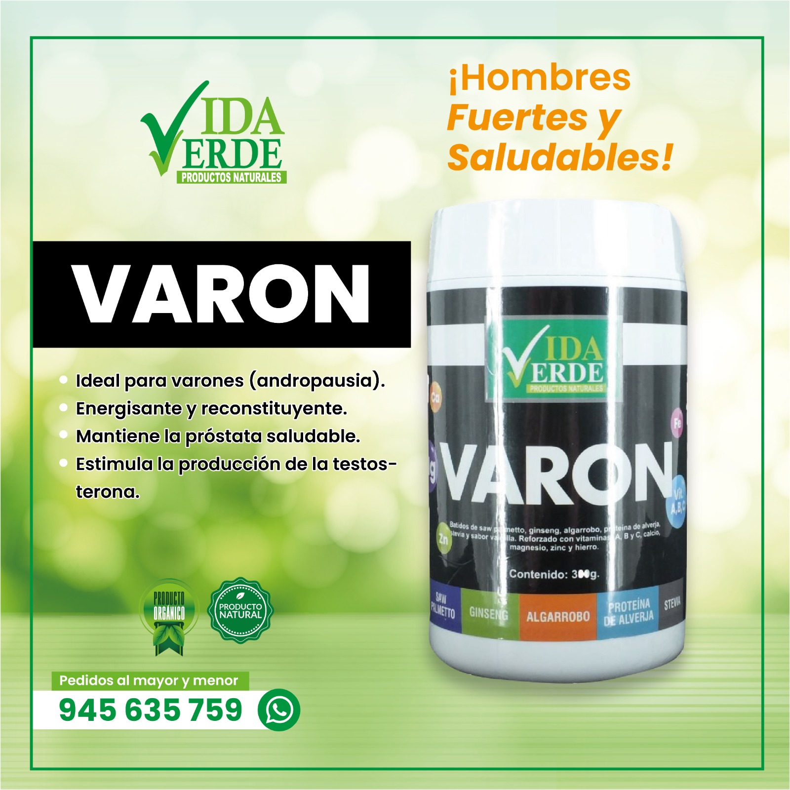 Varón Vida Verde - Tónico Varonil
